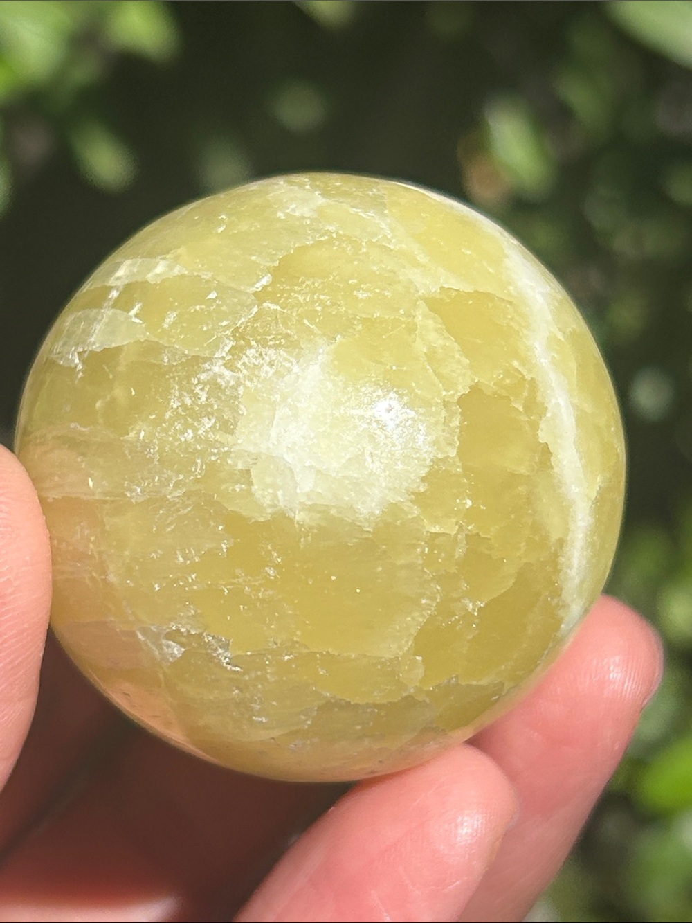 💎 40mm Yellow Calcite Crystal Sphere